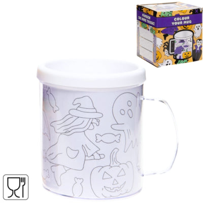 Färben Sie Ihre eigene Halloween-Tasse 250 ml | 36 Stück