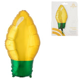 Amscan Folienballon Weihnachtslampe goldfarben 55 cm | 25 Stück