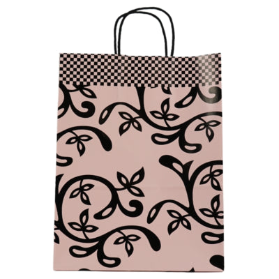 Papiertüte rosa und schwarz 31 cm 250er-Set