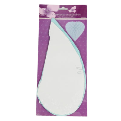 Wabenherz blau 30 cm | 24 Stück