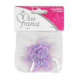 Deko-Schmetterling lila 4 cm 4er-Set | 24 Stück