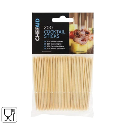 Cocktailspieße natur 200 Stück | 48 Stück