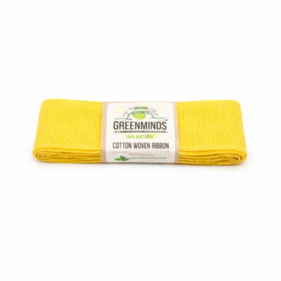 Greenminds Band Baumwolle gelb 2 m | 48 Stück