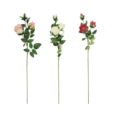 No brand Kunstblumen Rosen 79 cm 3 sortiert | 4 Stück