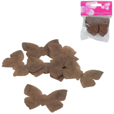 Konfetti Schmetterlinge braun 7 cm | 48 Stück