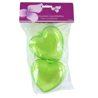 Anhänger Herz grün 10 cm 2 Stück | 24 Stück