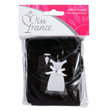 Samt-Hochzeitstaschen 10 cm 4 Stück | 24 Stück