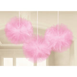 Amscan Deko-Tüll-Pompom rosa 30 cm 3er-Set | 27 Stück