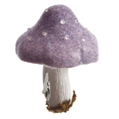 Pilz auf Clipfilz lila 13,5 cm | 12 Stück