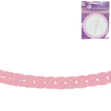 Girlande rund Papier rosa 3 m | 24 Stück