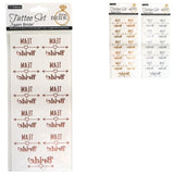 Tattoo-Set Team Bride 18 cm 3-fach sortiert 11er-Set | 24 Stück