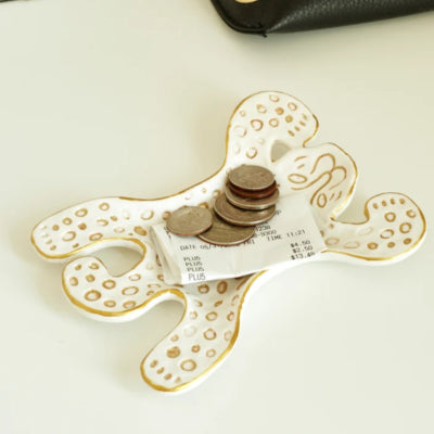 Dekoschale Leopard weiß 13cm