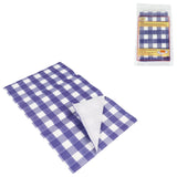 Tafelkleed geruit papier blauw 80 x 80 cm | 30 stuks