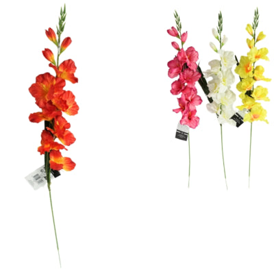 Kunstblume Gladiole sortiert 79 cm | 12 Stück