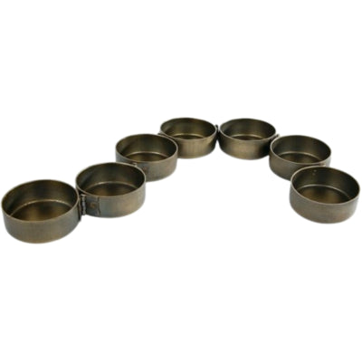 No brand Teelichthalter 7x antikgoldenes Metall 33 cm | 12 Stück