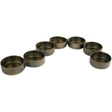 No brand Teelichthalter 7x antikgoldenes Metall 33 cm | 12 Stück