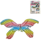 Folienballon Schmetterlingsflügel Regenbogen 100 cm | 24 Stück