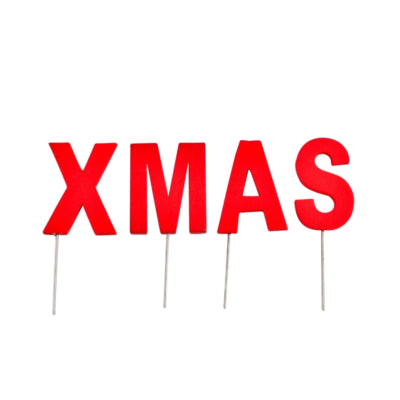Abi Deko Weihnachtsbuchstabenstecker Weihnachten rot 5 cm | 24 Stück