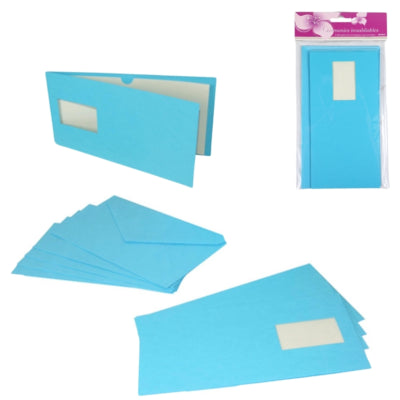 Karten mit Umschlägen blau 21 cm 5 Stück | 48 Stück