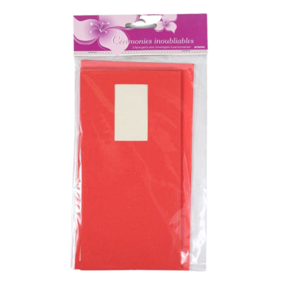 Karten mit Umschlägen rot 21 cm 5 Stück | 48 Stück