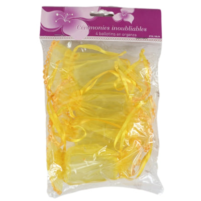 Geschenkverpackung gelb 13 cm 4er Set | 48 Stück