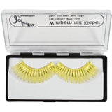 Jofrika Cosmetics künstliche Wimpern gelb Glitzer 9,5 cm B-Wahl | 60 Stück