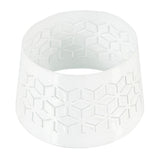 Spaas(r) Kappe für Kerzen geometrisch weiß 8,5 cm | 36 Stück