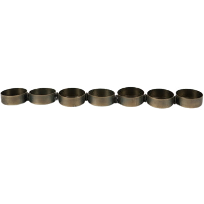 No brand Teelichthalter 7x antikgoldenes Metall 33 cm | 12 Stück