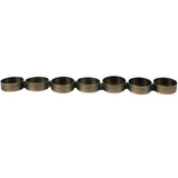 No brand Teelichthalter 7x antikgoldenes Metall 33 cm | 12 Stück