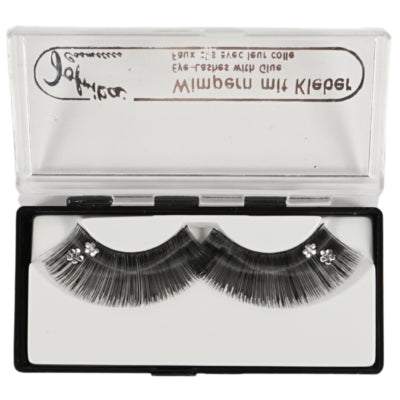 Jofrika Cosmetics künstliche Wimpern schwarz silber 7 cm B-Choice VE500 | 50 Stück