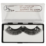 Jofrika Cosmetics künstliche Wimpern schwarz silber 7 cm B-Choice VE500 | 50 Stück