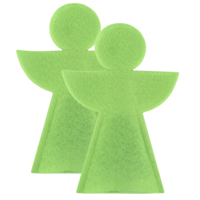Weihnachtsflaschendeko Engel Filz grün 36 cm 2er Set | 12 Stück