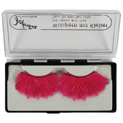 Jofrika Cosmetics künstliche Wimpern Federn rosa 9,5 cm B-Wahl VE500 | 50 Stück