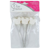 Miss France Ballonbinder Schmetterling mit Glitzer Creme 13 cm 36 Stück | 24 Stück