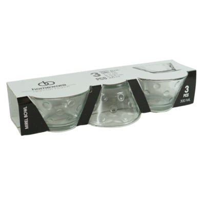 Mirel Schüsselglas 300 ml 3er-Set | 8 Stück