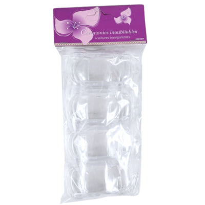 Kleiderbügel Auto transparent 8 cm 4 Stück | 48 Stück