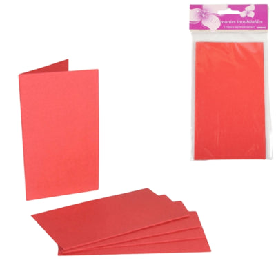 Diy Menükarten Karton rot 10 x 17 cm 5 Stück | 24 Stück