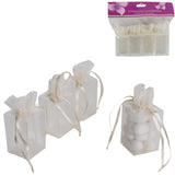 Geschenkverpackung weiß 8,5 cm 4er Set | 24 Stück