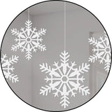 Amscan Anhänger Schneeflocke weiß mit Glitzer 10 cm 4 Stück | 36 Stück