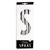 Spaas(r) Tafelkerzen silberfarben 2,2 x 25 cm 4 Stück | 12 Stück