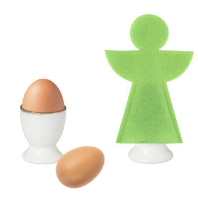Weihnachts-Eierwärmer-Engel aus Filz grün 20 cm 4er-Set | 18 Stück