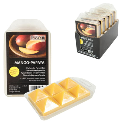 Gala Wachs schmilzt Pyramide Mango Papaya 6 Stück | 12 Stück