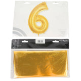 Amscan Folienballon Jumbo Zahl 6 goldfarben 137 cm | 36 Stück