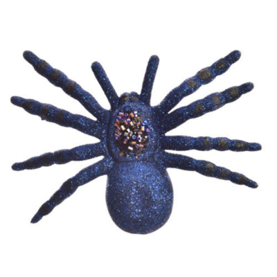 Dekospinne auf Clip blau 15 cm | 24 Stück