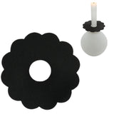 Stjernsund kaarsenring loua bloem zwart mat 9,3 cm | 48 stuks