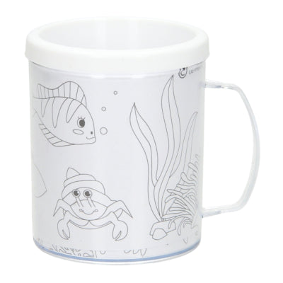 Färben Sie Ihre eigene Tasse Meerestiere 250 ml | 36 Stück