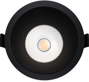 Enzo profolux led downlighter zwart reflector 6w 3000k dimbaar - led2460
