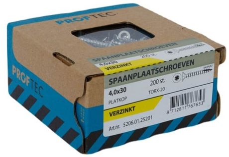 Proftec Spanplattenschraube 4,0x30 Torx