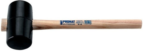 Promat tecwerk Gummihammer | Haupt d. 40 mm Kopflänge 80 mm | schwarzes Eschenholz | 90 Shore eine flache Strecke – 4000811570