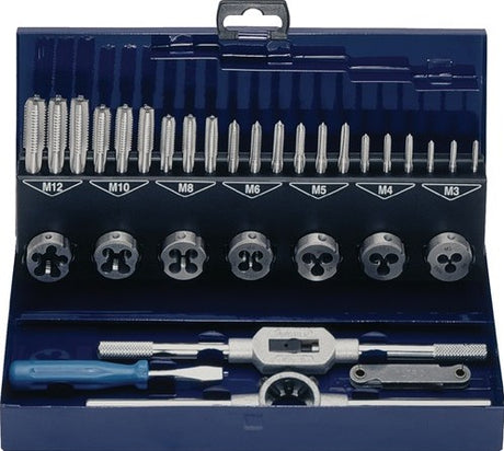 Promat tecwerk Gewindebohrer-Set | m3-m12 | 32-teiliges HSS | Metallkassette - 4000867530